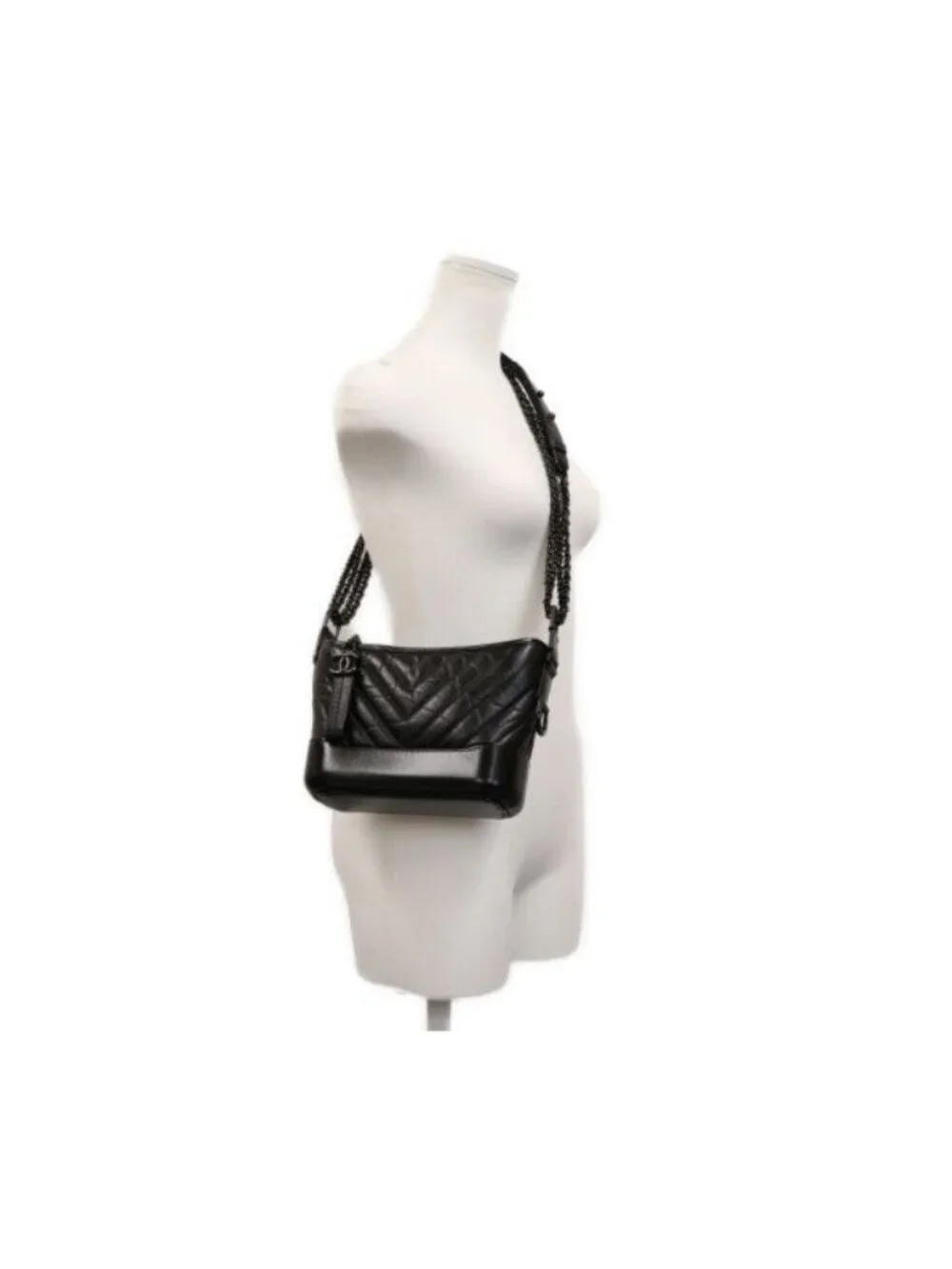 Chanel Vintage Calf So Black Gabriel Douchebo Shoulder